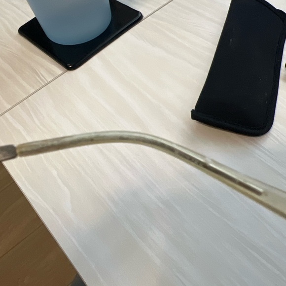 Chanel CC Logo Rimless Sunglasses / Glasses Y2K Crystal Logo Silver Frame - Picture 9 of 12